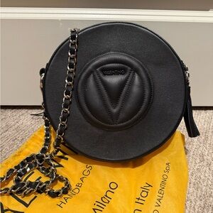 Valentino Black Leather Crossbody Bag